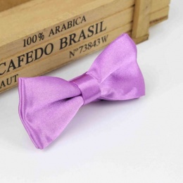 Boys Light Purple Satin Bow Tie with Adjustable Strap